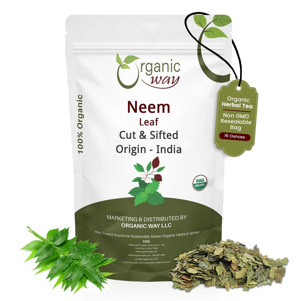Feuille de Neem de façon biologique Couper et cribler.