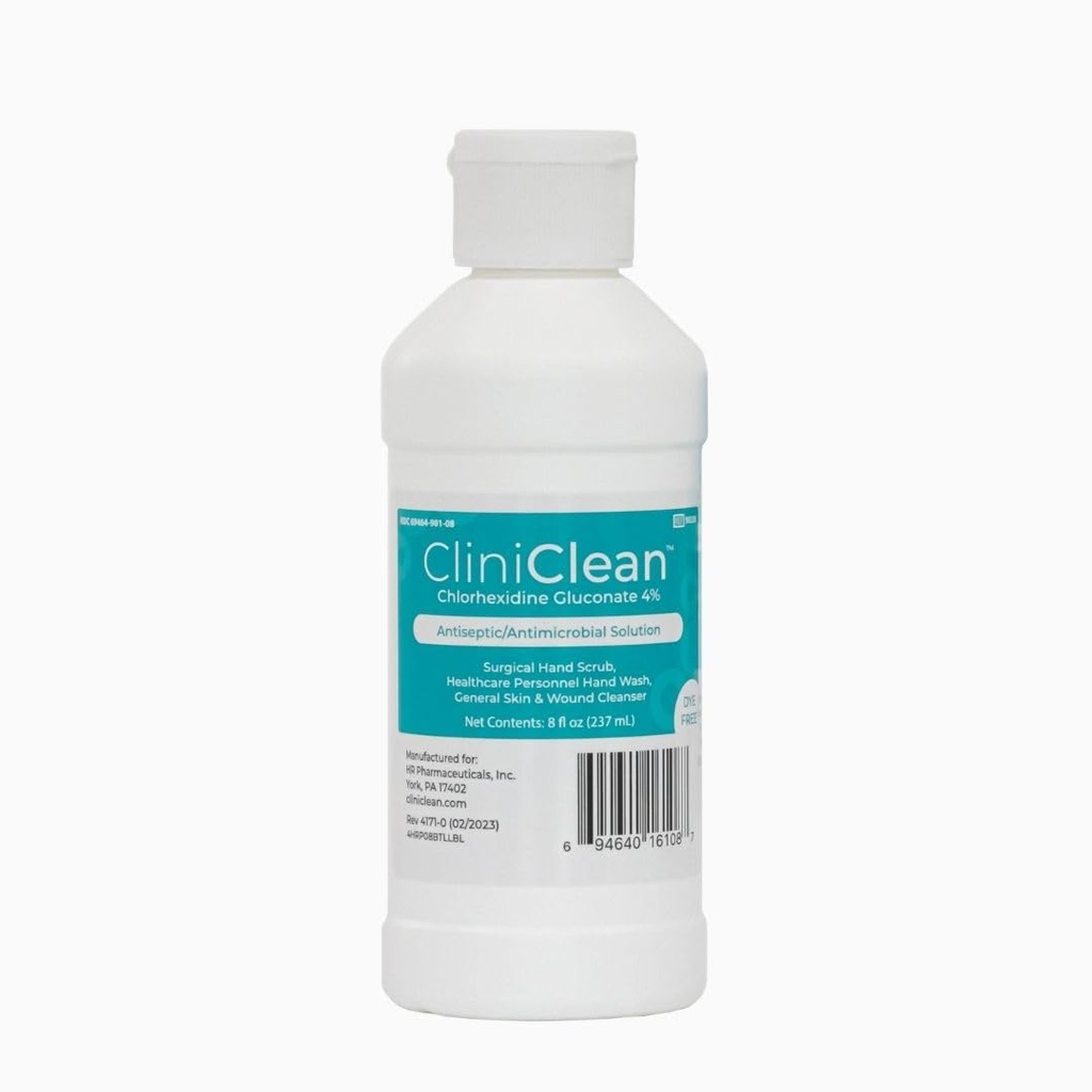 Versatile, Antiseptic Solution containing Chlorhexidine Gluconate 4% (CHG), Odorless, Dye-free, Patient Pre-Op Prep, Personal Hand Wash, Hand Scrub (4 oz. Flip-Top - 1 Bottle) - Final Batch