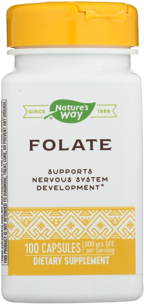 Nature's Way - Foliumzuur, 800 mcg, 100 capsules