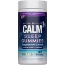Natuurlijke vitaliteit SLEEP Gummies, Magnesium Supplement met Melatonine en L-Theanine, Veganist, Glutenvrij, helpt het lichaam Gemakkelijk slapen, Blueberry granaatappel 120 Tel.