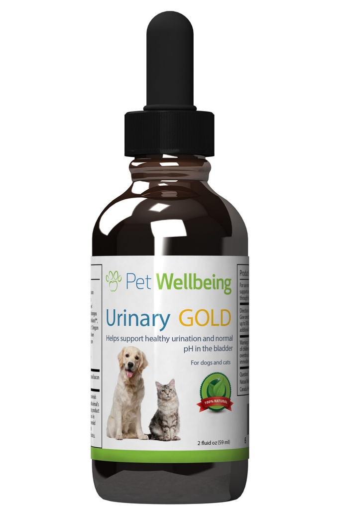 Dierenwelzijn Urine Gold voor honden - Vet-geformuleerd Multi-Herb Urine Tract Ondersteuning - Blader Health & Urinary System Wellness - Natural Dog Supplement - Liquid Formula 2 oz (59ml)