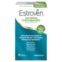 Estroven Complet + Supplément de ménopause multisymptômes Ashwagandha pour les femmes - 60 Ct. - Ingrédients prouvés cliniquement fournir un soulagement de la ménopause et des sueurs de nuit + un soulagement du flash chaud* - sans médicament et sans OGM