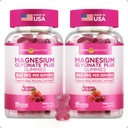 Gommies de magnésium glyciné 600mg, non-OGM, sans gluten, gommes de magnésium pour adultes, sommeil, relaxation et focus, baies mixtes, 120 Nombre