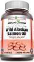 Amazing Omega Wild Alaska Salmon Oil (Omega-3, EPA/DHA) Supplement 