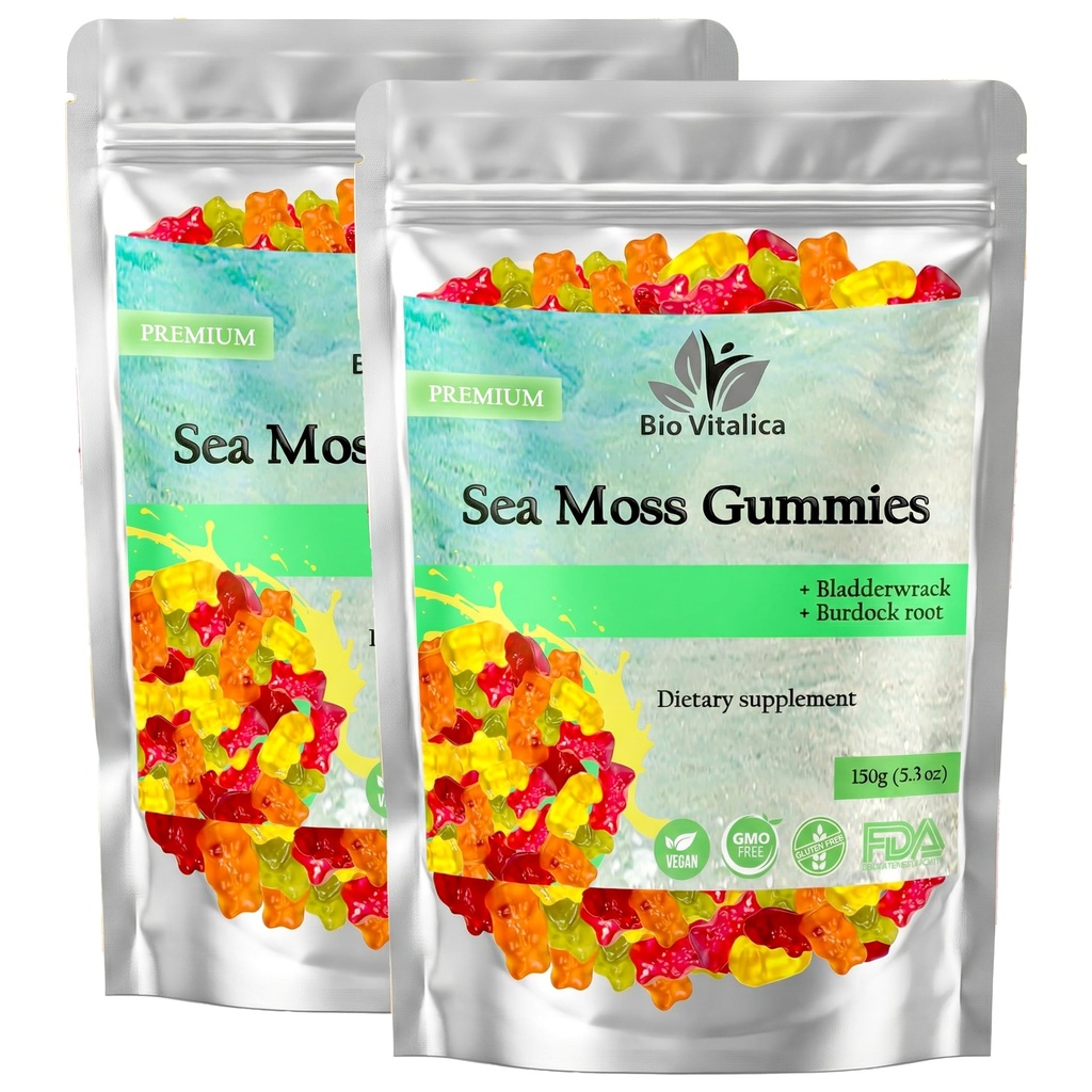 BIO VITALICA Sea Moss Gummies met Bladderwrack & Burdock Root 