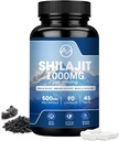 Silajit Supplement, Shilajit Capsules met Fulvinezuur voor mannen & vrouwen, Shilajit met 85+ Trace Minerals for Energy, Performance & Immune Health Niet-GMO - 90 Capsules