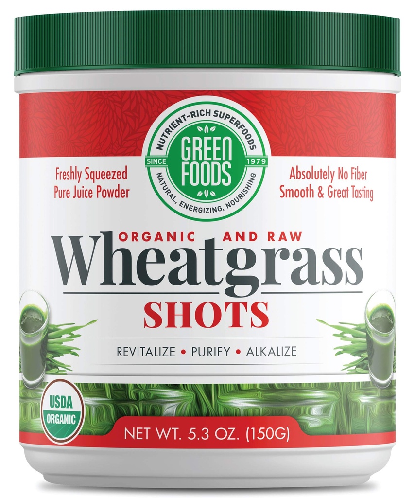 Green Foods Tarwegras Shots, 5.3 oz - Certified Organic, Kosher, Vegan, Non-GMO, Raw, Glutenvrije, volwassen