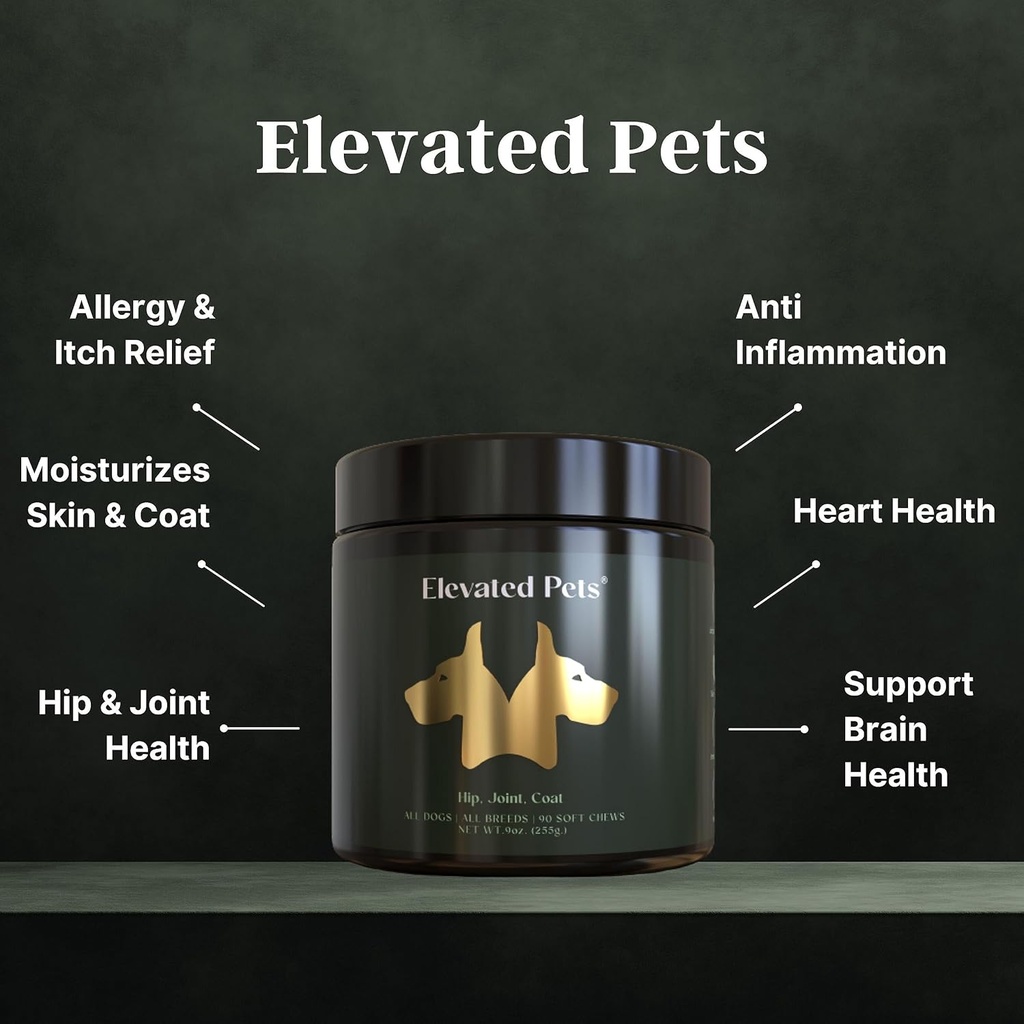 Ultra-gezonde Omega 3 Visolie Treats w/MSM, Glucosamine, Chondroitin, EPA/DHA voor honden: Verhoogde Huisdieren Visolie, Kurkuma & Gezamenlijke Supplement + Allergie Kauwen - Ultimate Honden Vitamine Supplement