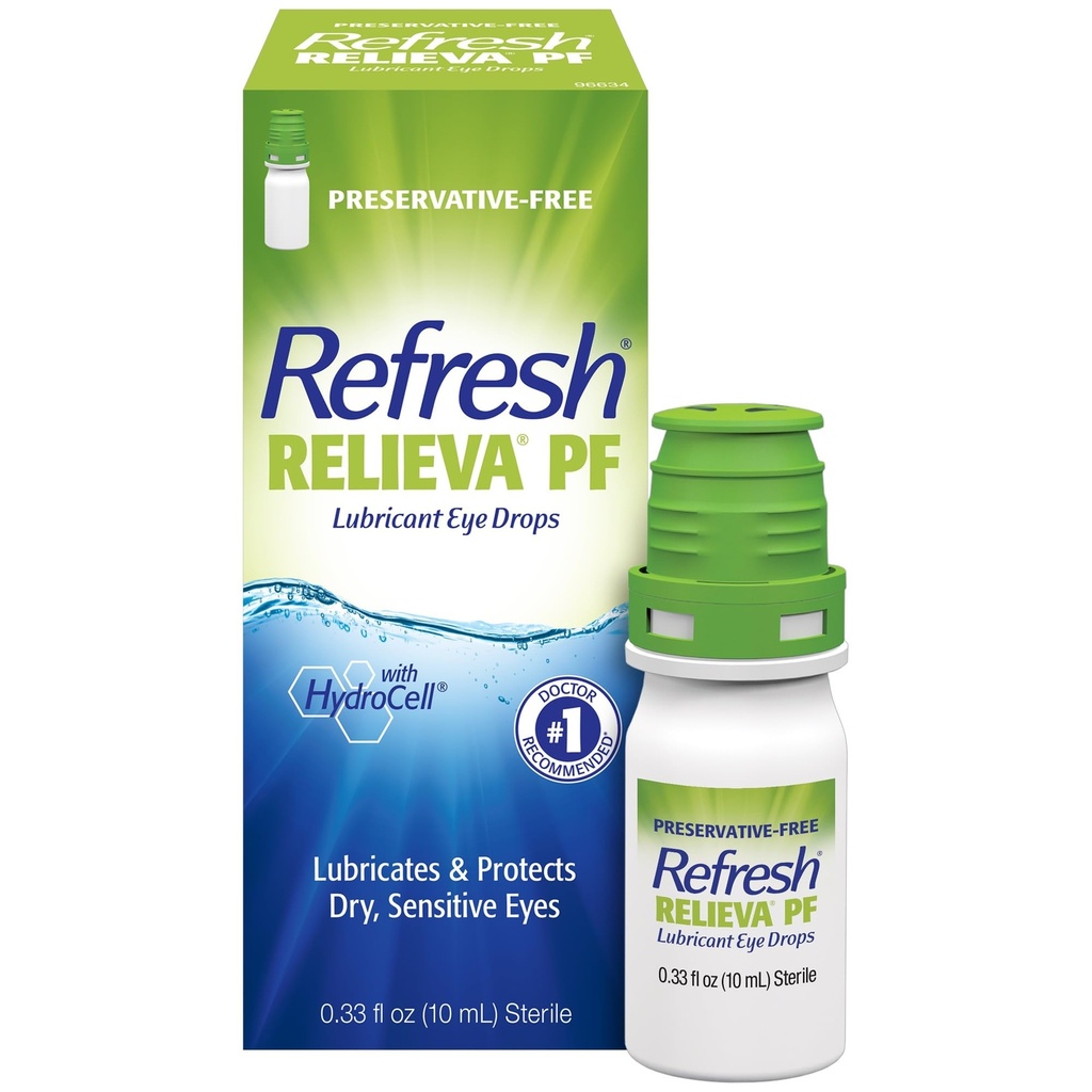 Refresh RELIEVA Conserveervrije tranen Smeermiddel Oogdruppels, 0,33 fl oz (10 ml)