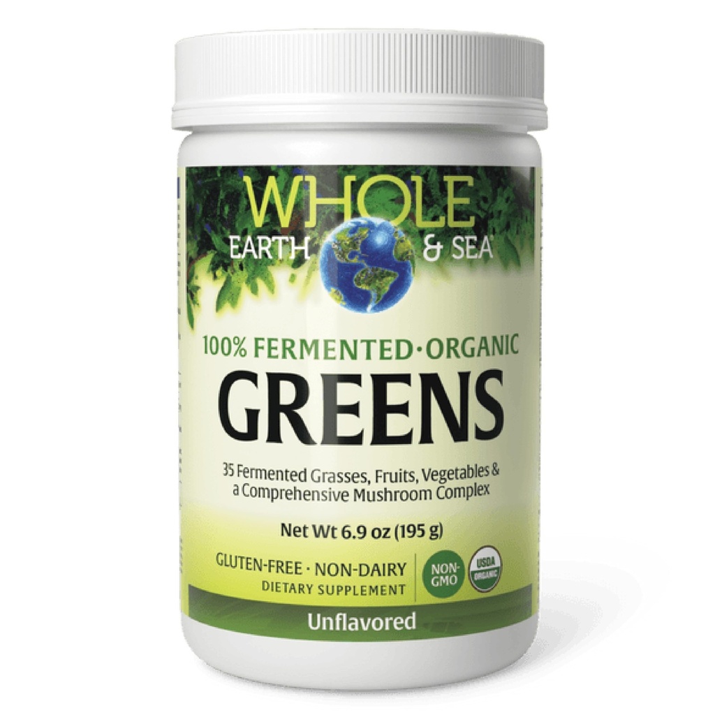 Natuurlijke Factoren Biologische Groenen - Antioxidant Ondersteuning Supplement Aids Immune Health - Green Drink Mix met Fruit, Groenten en Kruiden - Unflavored, 6.9 oz