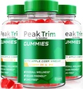 (3 Pack) Peak Trim Keto Gummies, PeakTrim officiel Keto ACV Gummies, Tous naturels Keto Gummy s, vinaigre de cidre de pomme 1000MG, supplément de force maximale pour soutenir les objectifs de fitness, Commentaires (180 Gummies)