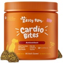 Zesty Paws Cardiovasculaire ondersteuning voor honden - Taurine voor honden - met CoQ10, L Carnitine & Sea Buckthorn - Senior Heart Health - AlaskOmega Fish Oil Omega 3 - Senior - Zalm - 90 Tel.