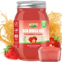 ACEYO (18 OZ) Irish Sea Moss Gel Raw Vegan Strawberry Flavor 102 Vitaminen en mineralen Wild Geoogste Non-GMO Immune Defense Booster Thyroid Digestieve Ondersteuning