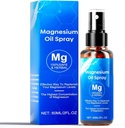Spray à l'huile de magnésium, 60ml Spray à l'huile de magnésium, 100 % d'huile de magnésium organique extra-fort, favorise le sommeil calme et la relaxation, Spray au magnésium pour les pieds, le sommeil et le corps, facile à absorber et à utiliser