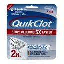 Kits médicaux d'aventure QuikClot Gauze - Une jauge médicale hémostatique flexible pour la survie d'urgence ou la préparation aux catastrophes Kits et plus - Arrête de saigner rapidement avec Kaolin - 3" x 24"