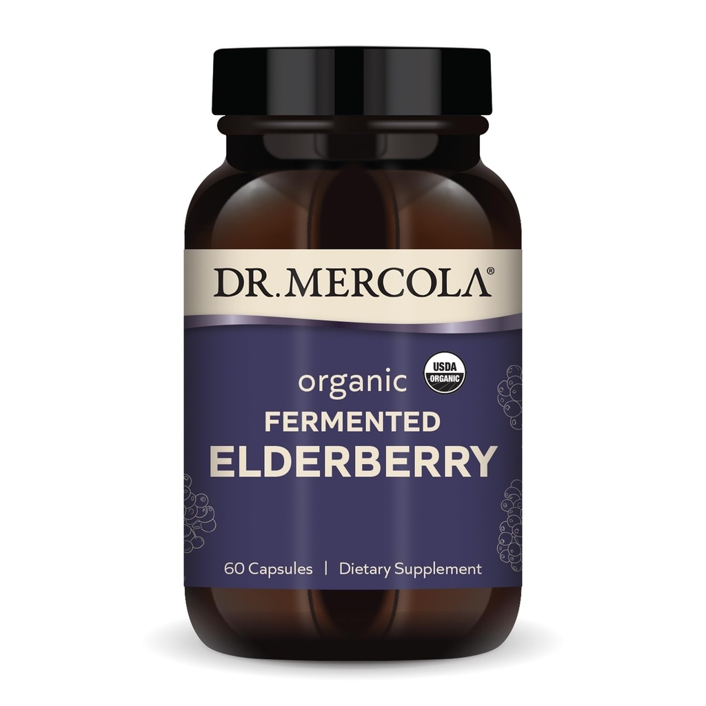 Dr Mercola Aileron fermenté biologique, 30 portions (60 capsules), supplément alimentaire, soutient la santé respiratoire, non-OGM, certifié USDA biologique