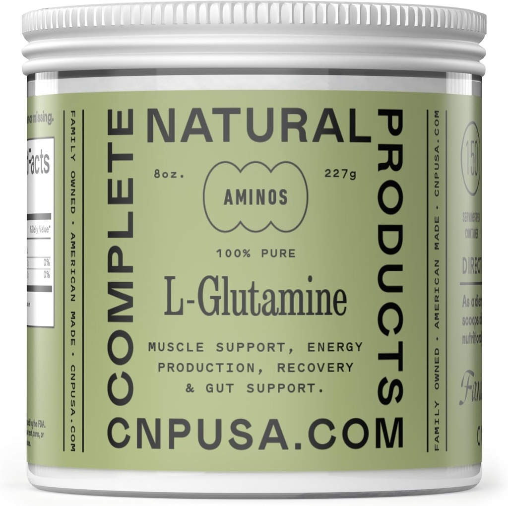 Pure L-Glutamine Powder Supplement - 8oz (227g) Natuurlijke Vegan Bulk L Glutamine voor Keto, Gut Health, Probiotic, IBS Ondersteuning