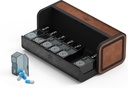 Weekly pil Organizer 2 keer per dag, Grote reis pil doos 7 dag, Tweemaal daags PM pil geval, Verwijderbare Pocket Pharmacy, pil container houder voor vitamine, geneeskunde (zwart en bruin)