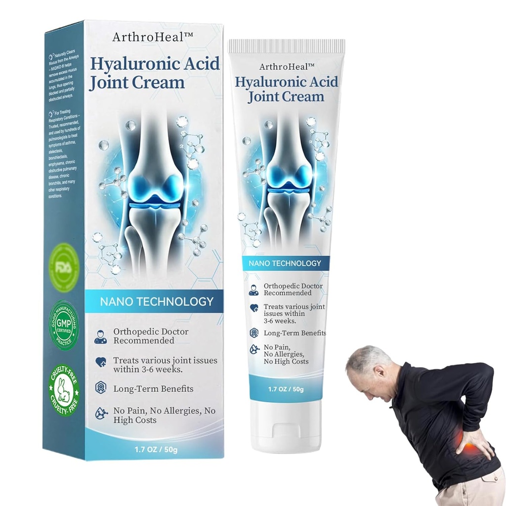 ArtroHeal Hyaluronic Acid Joint R-epair Cream,ArthroHeal Joint Cream, Snel verlichten gewrichtsongemak, snel verlichten gewrichtsongemak, geschikt voor gezamenlijke activiteiten door het hele lichaam (1)