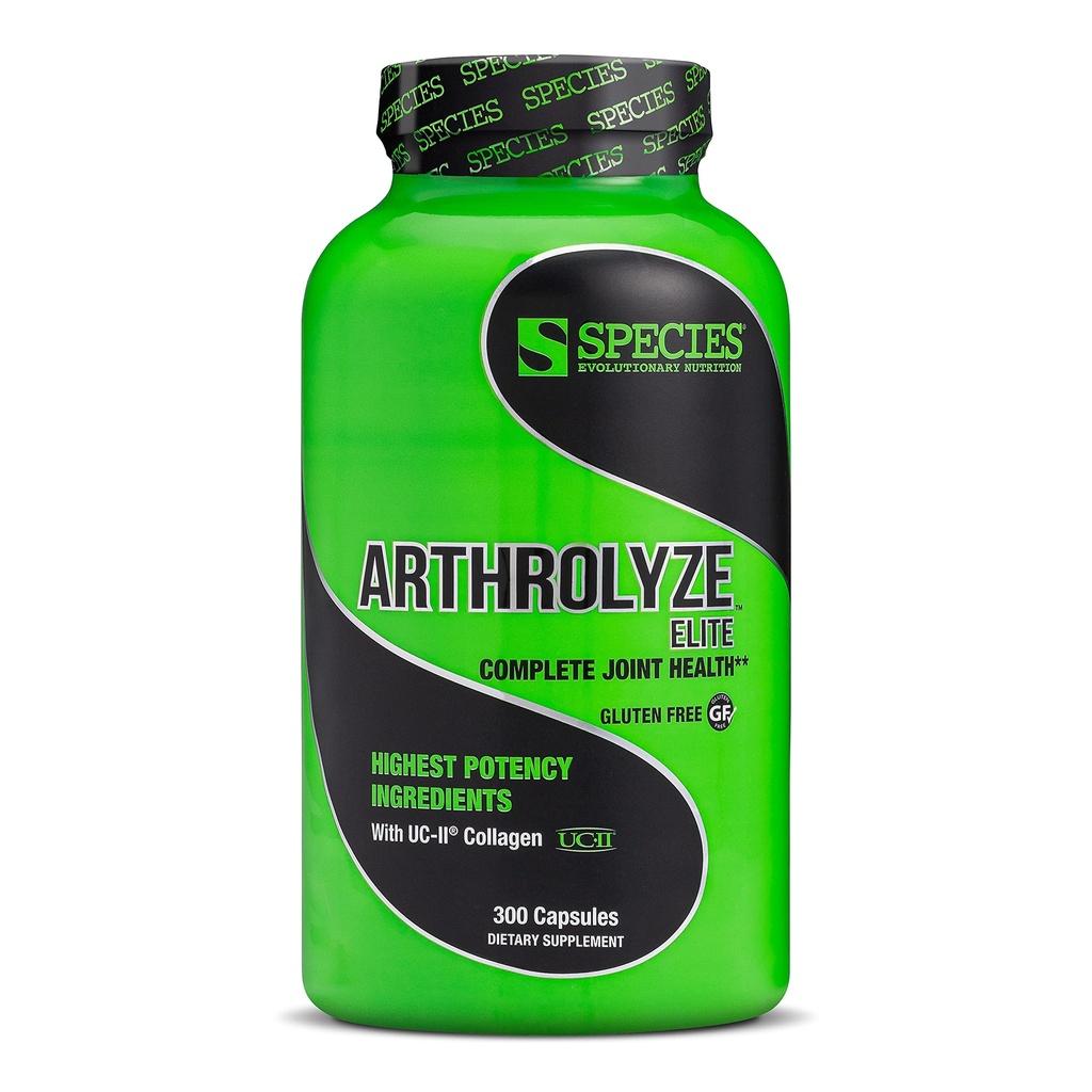 Espèce Nutrition Supplément de réparation de joint d'arthrolyze, fortifié par le collagène UC-II, le MSM, la glucosamine, la chondroïtine, le tissu conjonctif à haute puissance et le soutien articulaire (300 capsules)