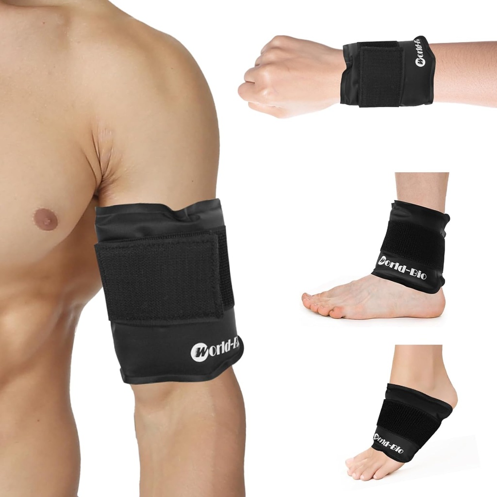 Gel Ice Pack Wrap met klittenband, Ice Pack voor Verwondingen Herbruikbare, warme en koude therapie, Elbow Cold Wrap, flexibele zacht voor arm, pols, hand, voet, enkel