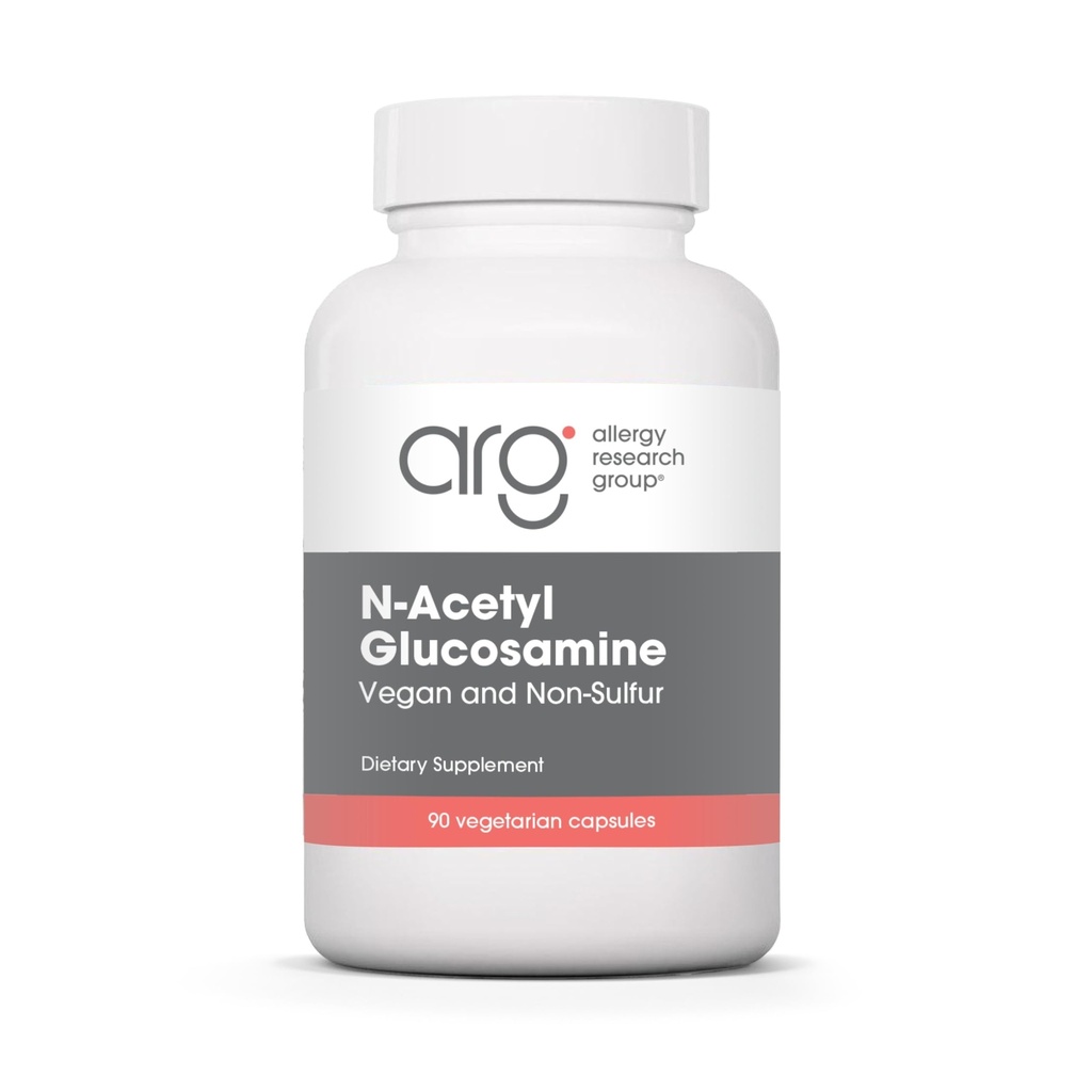Groupe de recherche sur l'allergie N-acétyl D-Glucosamine 500mg - Supplément NAG, Soutien conjoint, Glucosamine sulfate, Formule de santé conjointe, Activateur de motilité, Vegan, Non-Sulfur, Capsules végétariennes - 90 Compte