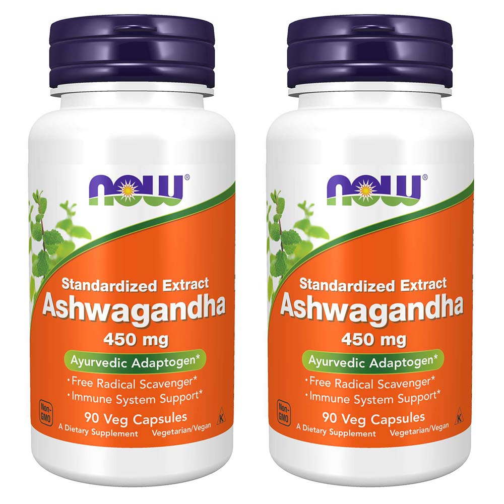 NOW Foods Ashwagandha Extract 450mg, 90VCaps (verpakking van 2)
