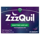 Vicks ZzzQuil, aide au sommeil de nuit LiquiCaps, 25 mg de Diphenhydramine HCl, marque d'aide au sommeil no 1, forme non-habitante, sommeil d'automne rapide, 24 nombre
