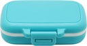 Petite boîte à pilules cas de supplément pour la poche ou la purse - 3 compartiments amovibles Cas de transport de médicaments de voyage - boîte quotidienne d'organisateur de vitamines (bleu)