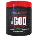 Insane Labz Ik ben God Pre Workout, High Stim Pre Workout Poeder geladen met Creatine en DMAE Bitrate Gevoed door AMPiberry, Energy Focus Endurance Spiergroei,25 Srvgs, Apple