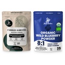 Poudres de Jungle pour Homme Santé & Vitalité Bundle: 5oz Fadogia Agresti Extract Powder for Drive & Passion + 5oz USDA Certified Bio Wild Blueberry Powder for Enhanced Wellness in Smoothies & Baking!