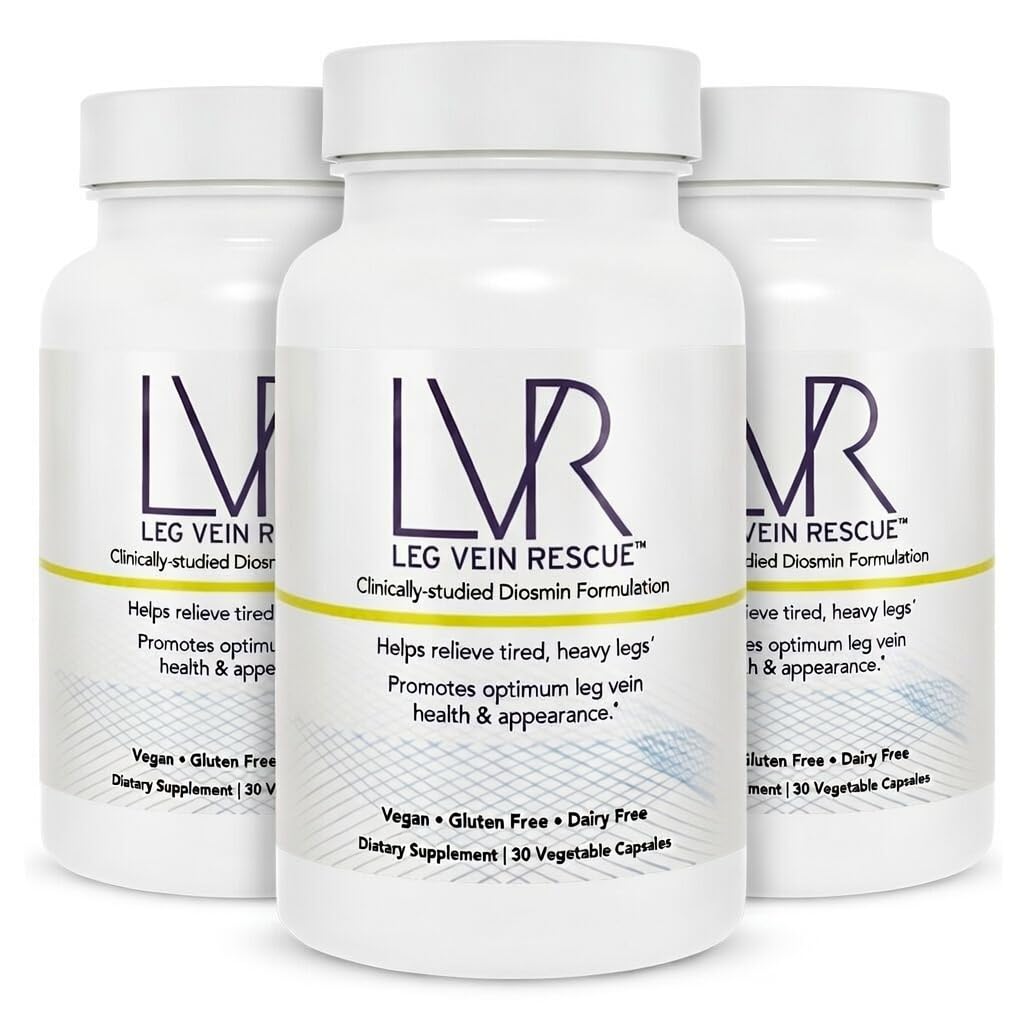 Diosmin cliniquement étudié Varicose Vein and Leg Circulation Support 90 jours d'approvisionnement - Veines d'araignées et leg Edema Relief Citrus Bioflavonoïdes Supplément santé naturel (90 capsules)