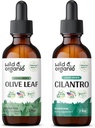 Wild & Organic Olive Leaf Tinctuur 2 fl oz & Cilantro Tinctuur 2 fl oz