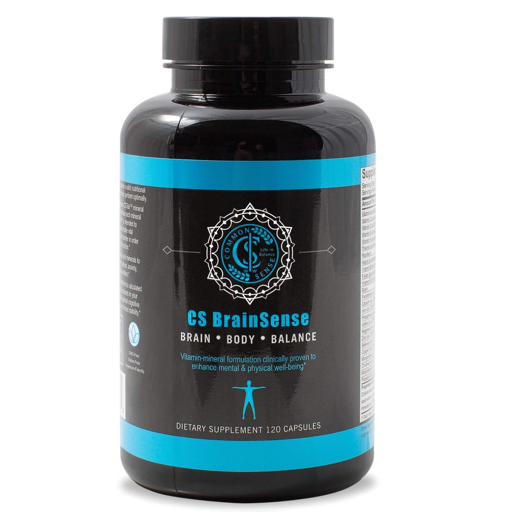 BrainSense Mood Stabilizer & Brain Supplement - Enhance Mood, Mental Clarity, Neuro Booster & Cellular Health - Nootrope Supplementen & Micronutriënten voor Brain Fog by CommonSenseWW, 120 Capsules