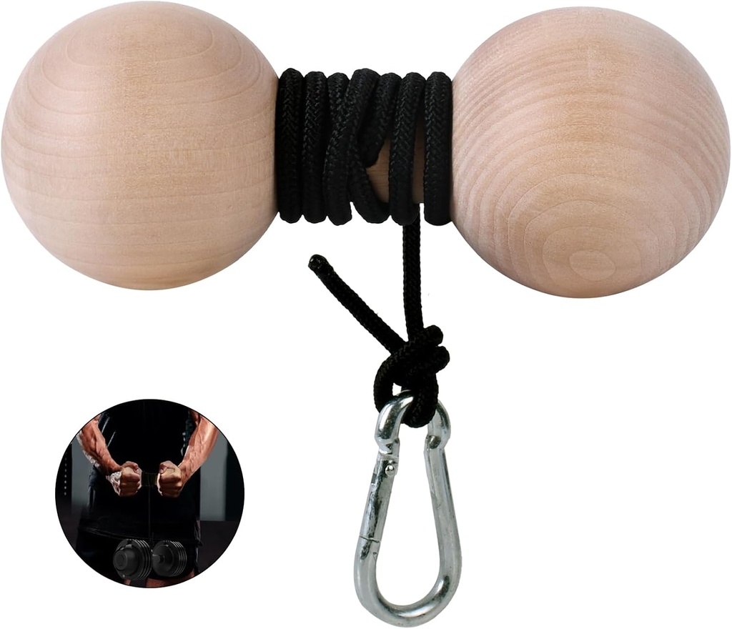 Houten polsroller en voorarmversterker, Grip Strength Trainer, Arm Blaster Trainer, Strength Trainer voor vingers en pols.