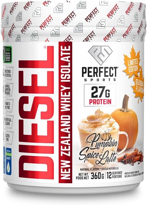 PERFECT SPORTS Diesel 100% New Zealand Whey Protein Isolate | Stevia Sweetened, No Artificial Ingredients, Keto | 0g Carb, 0g Fat, 27g Protein | 5 Pounds (Pineapple Mango)
