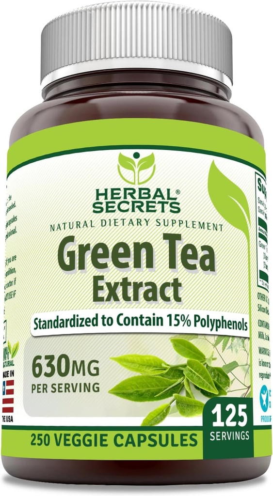 Kruidengeheimen Groene thee Extract 630 Mg Per Serving 