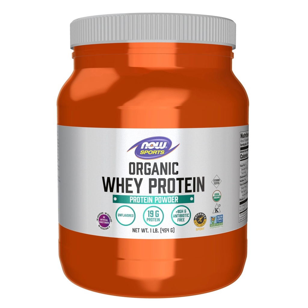 Nourriture Sportive Nutrition, Protéine biologique certifiée 19 g, Poudre non aromatisée, 1-Pound