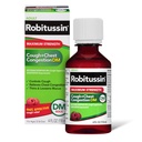 Robitussin volwassen maximale sterkte Hoest + borstcongestie DM Max (4 fl. oz. fles), Cough Suppressant & Expectorant, Framboos smaak