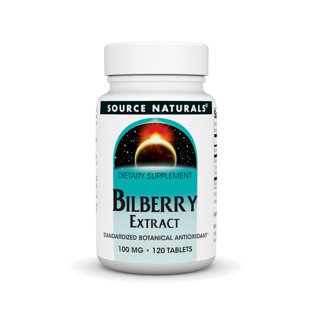 Bron Naturals Blauwe bosbessenextract Gestandaardiseerde Botanische Antioxidant - 100 mg, 120 tabletten