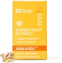Supplément facile - Ginger Flavor, 30 Comte - Dissoudre les bandes avec la racine de gingembre aider à soutenir le soulagement, la maladie du matin et du mouvement, et la digestion - Fabriqué aux États-Unis, sucre et sans gluten