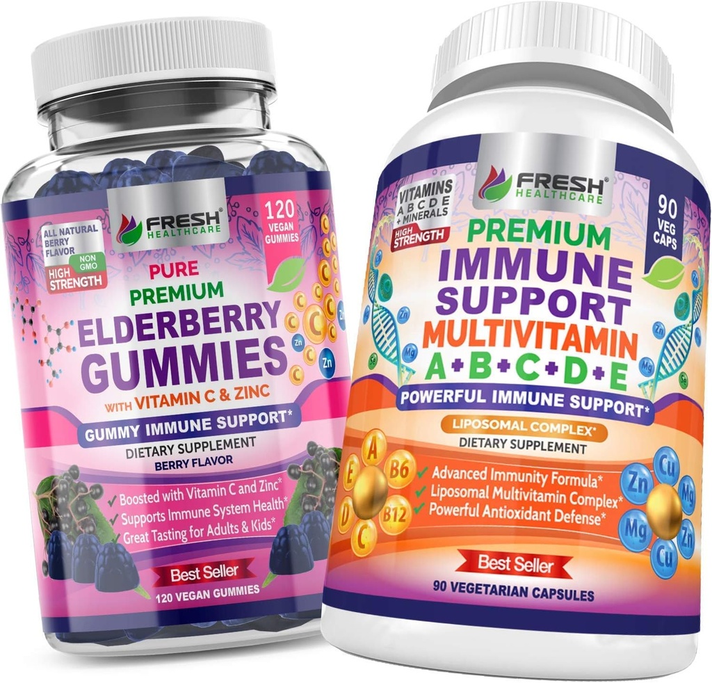 FRESHARE Vlierbes Gummies en Immune Multivitamine - Bundel