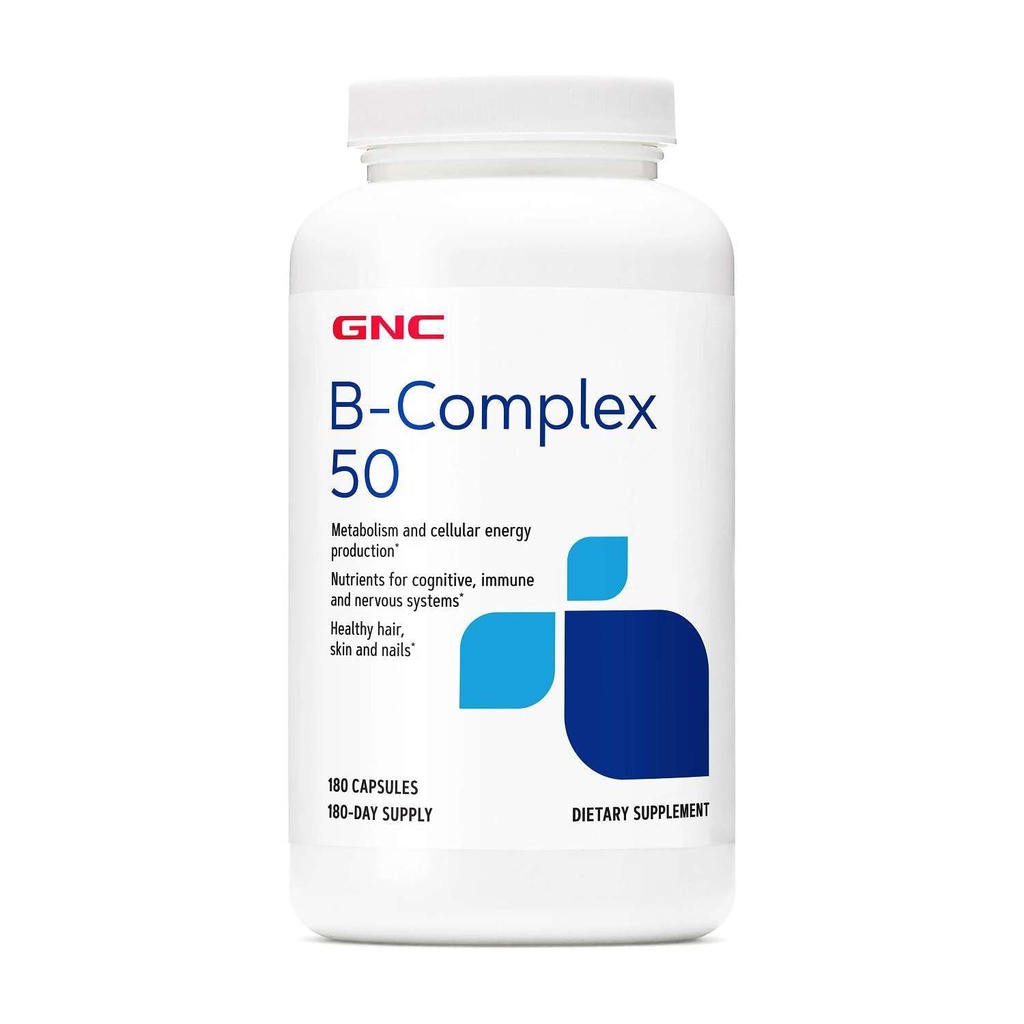 GNC B-Complexe 50.000 Production d'énergie cellulaire 180 Capsules