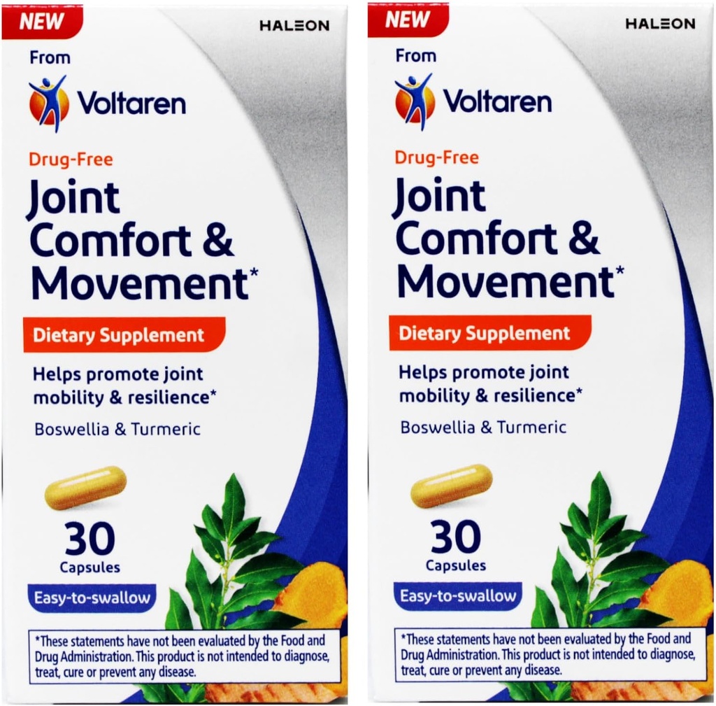 Voltaren Joint Comfort & Movement, Dieetsupplement, Gemakkelijk te slikken, 30 Tellen (verpakking van 2)