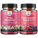 Ensemble de complément de soutien avancé pour les femmes et supplément complet pour la ménopause à base de plantes pour les femmes - Bilan hormonal de soulagement de la ménopause multi-avantages