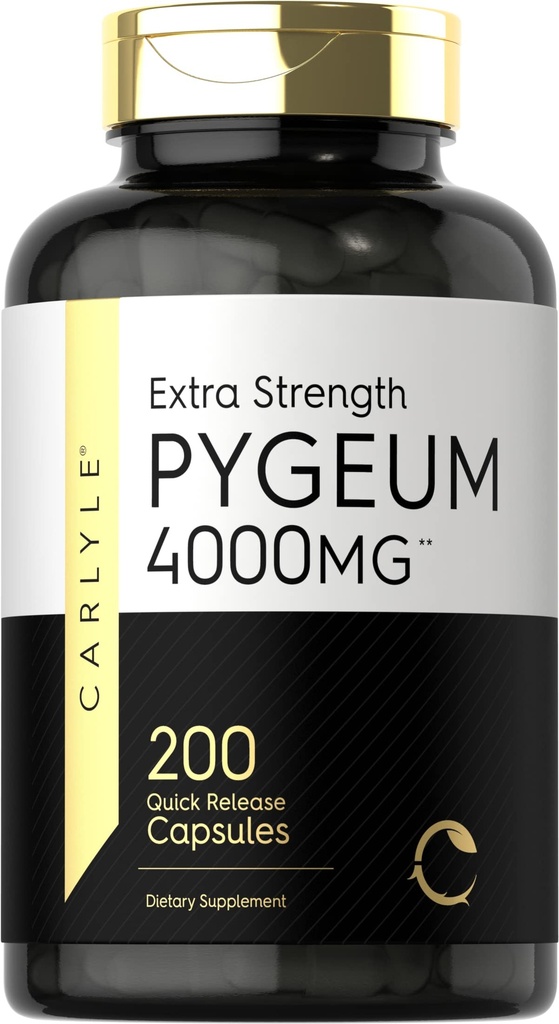 Carlyle Pygeum Africanum Bark 200 Capsules High Potency Extract Niet-GMO, Glutenvrij Supplement