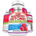 FRESHEALTHCARE Pure 100% Raspberry Ketones Max 1000mg per portie - 3 maanden levering Niet GGO - Geavanceerde gewichtsverlies ondersteuning - 180 capsules