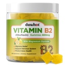 Vitamine B2 Gummies with Magnesium- Riboflavine 400mg for Migraine Relief & Heather Relief, B2 Vitaminen Gummies for Adults & Kids, Vegan, 60 Chewable