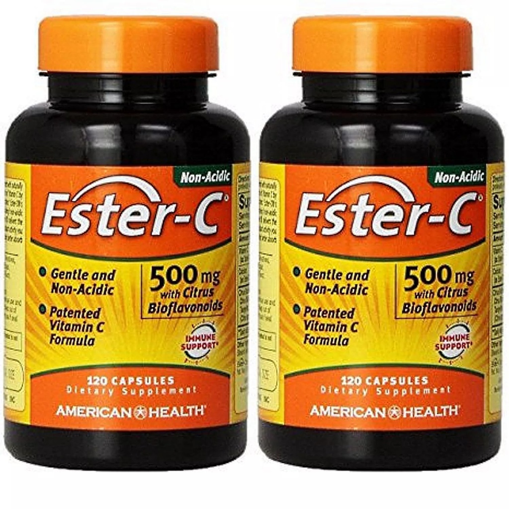 Ester-C 500 mg met Citrus Bioflavonoïden 120+120 Vrije Amerikaanse Gezondheidsproducten 1