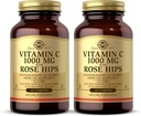 Solgar Vitamine C 1000 mg met Rose HIPS - 100 tabletten, Verpakking van 2 - Antioxidant en Immuun Ondersteuning - Non-GMO, Veganistisch, Glutenvrij, Zuivelvrij, Kosher - 200 Totaal porties